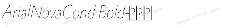 ArialNovaCond Bold字体转换